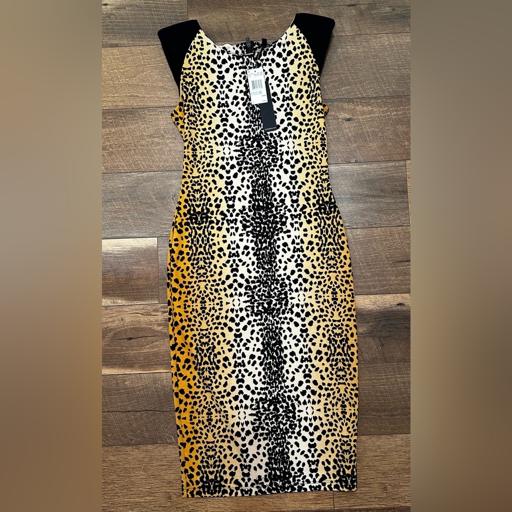 Buffalo David Bitton Leopard Print Bodycon Dress NWT Size Medium